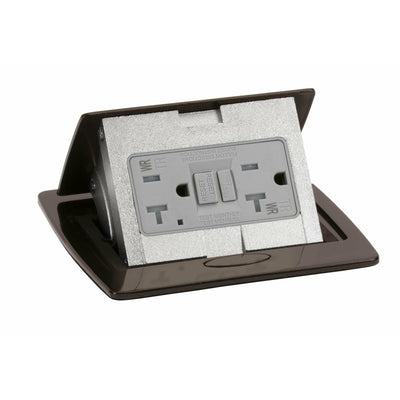Kitchen Countertop Pop Up Electrical Outlet, 20A GFCI, Dark Bronze
