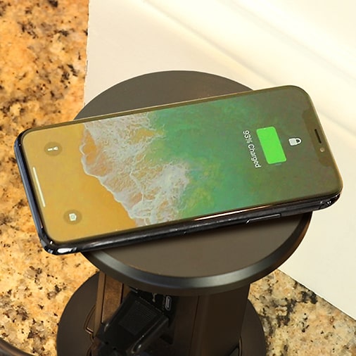 Countertop Pop Up Outlet Charging Phone Popped Up