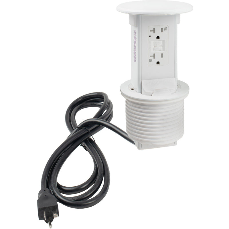 Lew Electric PUR20-AWT Kitchen Waterproof Pop Up 20A GFI, All-White