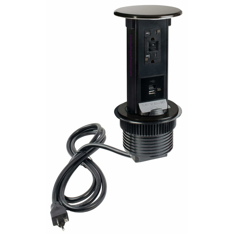 Lew Electric PUR20-DB-GFI-2USB Showing Entire Unit
