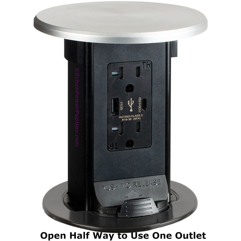 Opened Half Way Pop Up Outlet