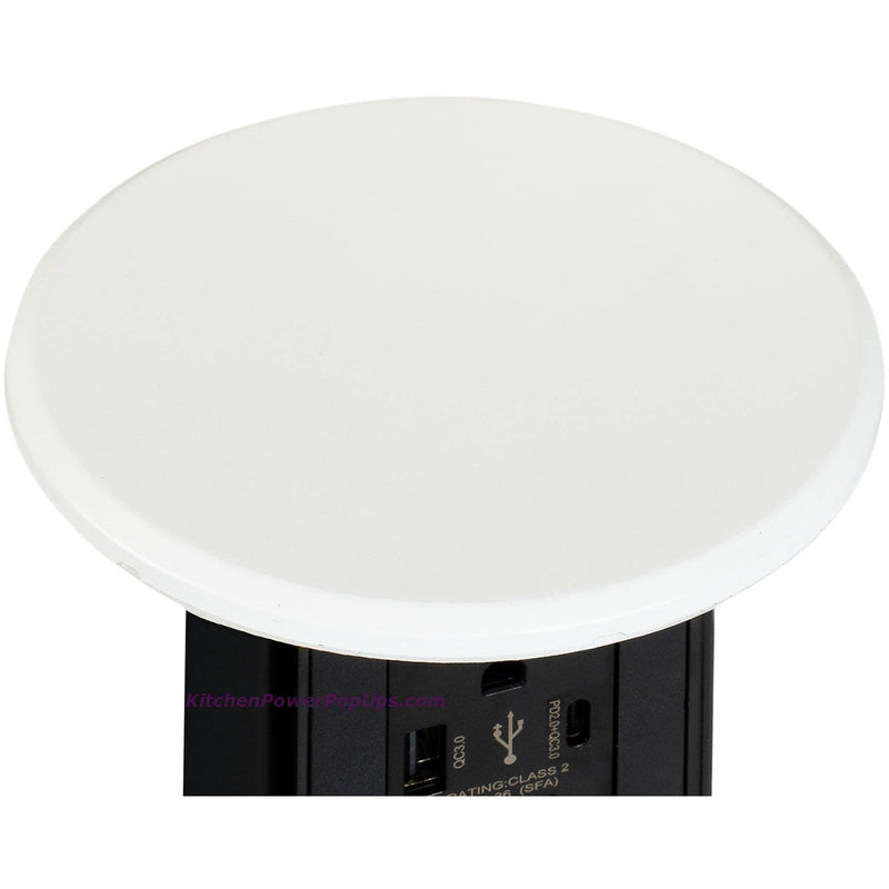 Lew Electric PUR20-WT-GFI-2USB-AC Showing White Top
