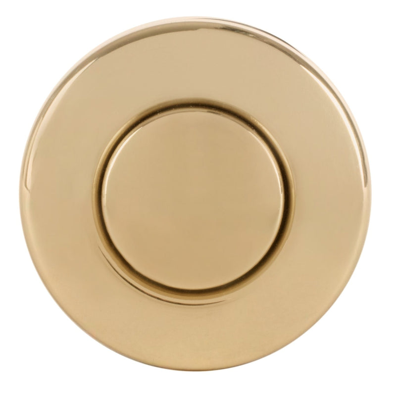 Countertop Push Button Disposal Outlet Air Switch Kit, Polished Brass, Top