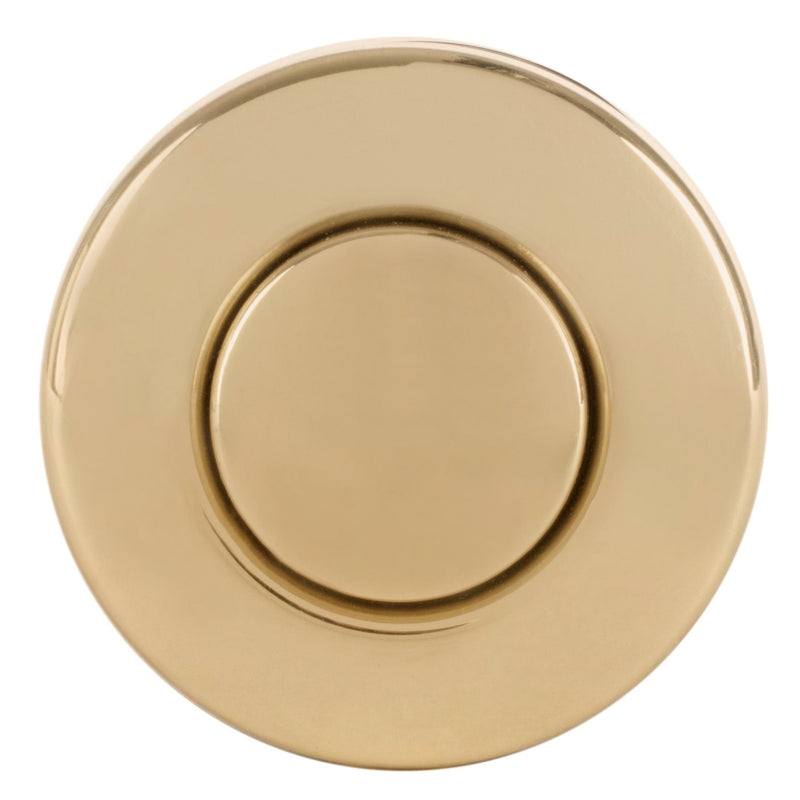 Countertop Push Button Disposal Outlet Air Switch Kit, Polished Brass, Top