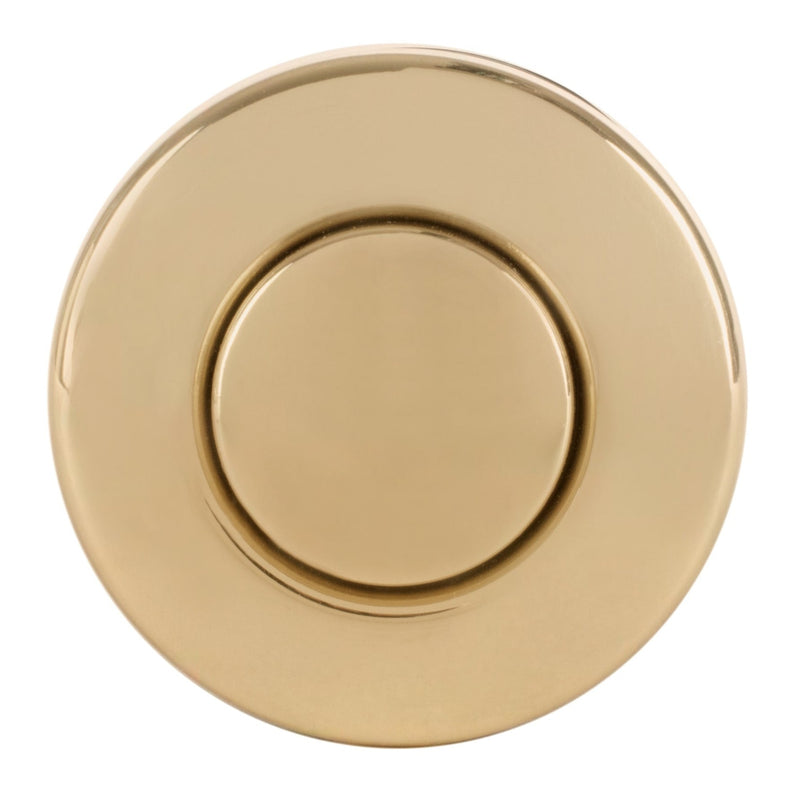 Push Button Air Switch, Disposal, Spa, Wet Environment, Polished Brass, Top
