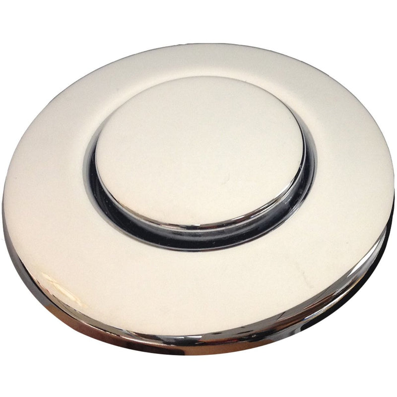 Push Button Air Switch, Polished Chrome, Top View