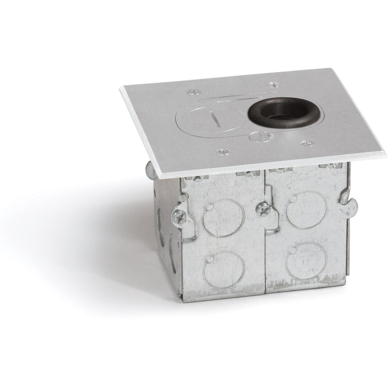 Lew Electric RCFB-1-A Concealed Plug Floor Box, One Duplex, Aluminum