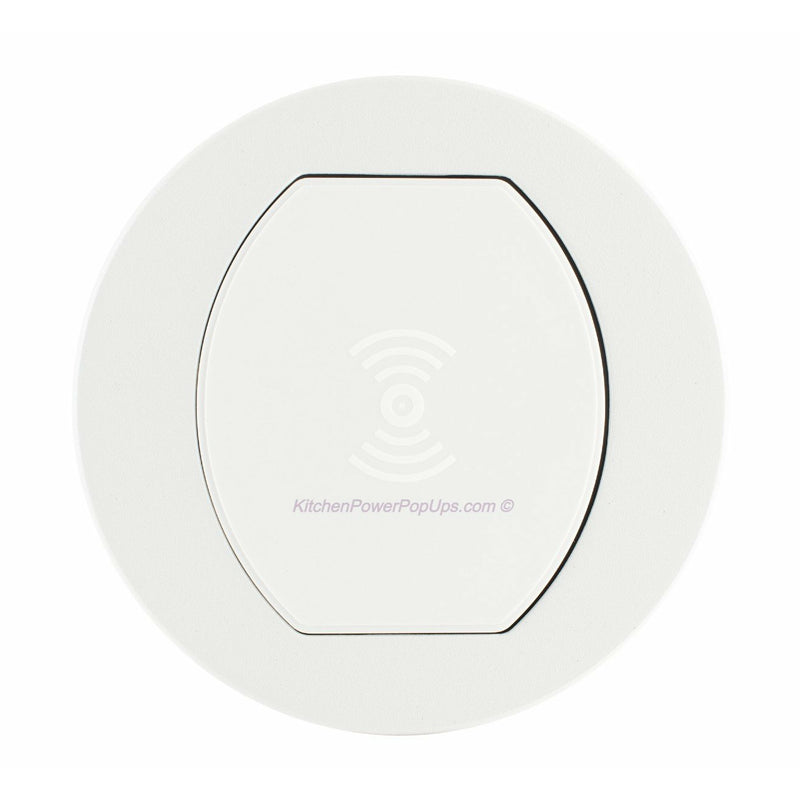 Hubbell RCT600W Showing White Wireless Charging Top