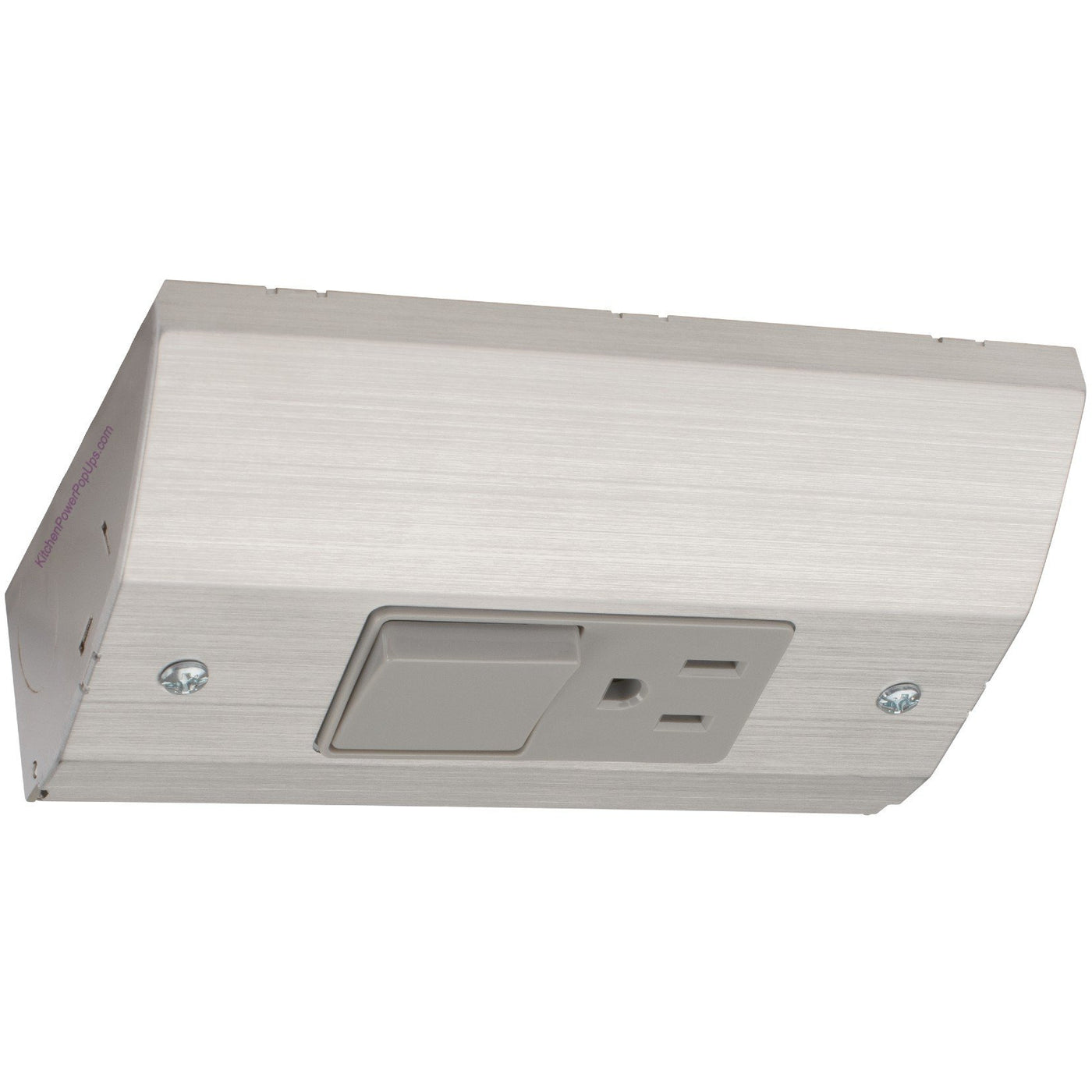 Under Cabinet Slim Power Box, Outlet and Light Switch Combo, Stainless –  Kitchen Power Pop Ups