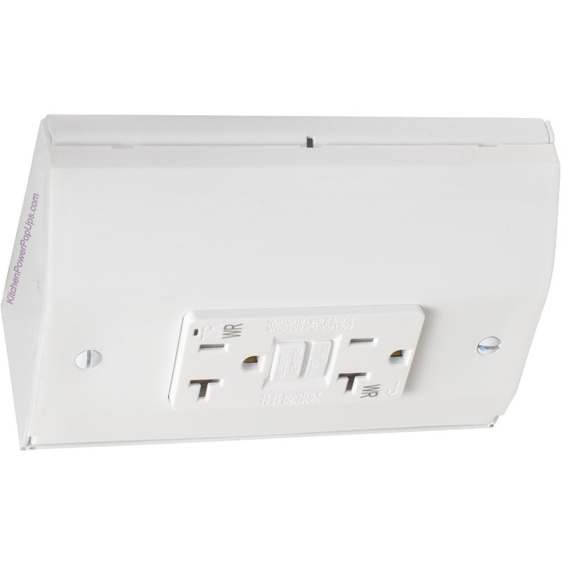 Under Cabinet Power Box with GFI, White