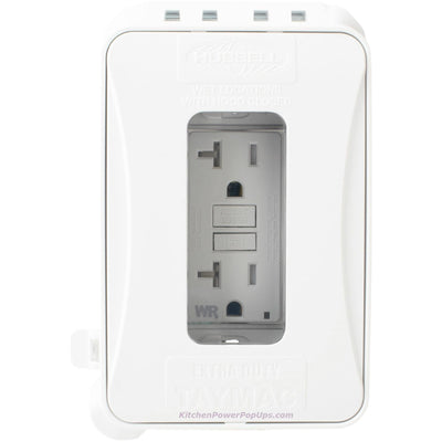 ML500W White Outdoor Weatherproof Wall Box with Matching GFCI Outlet