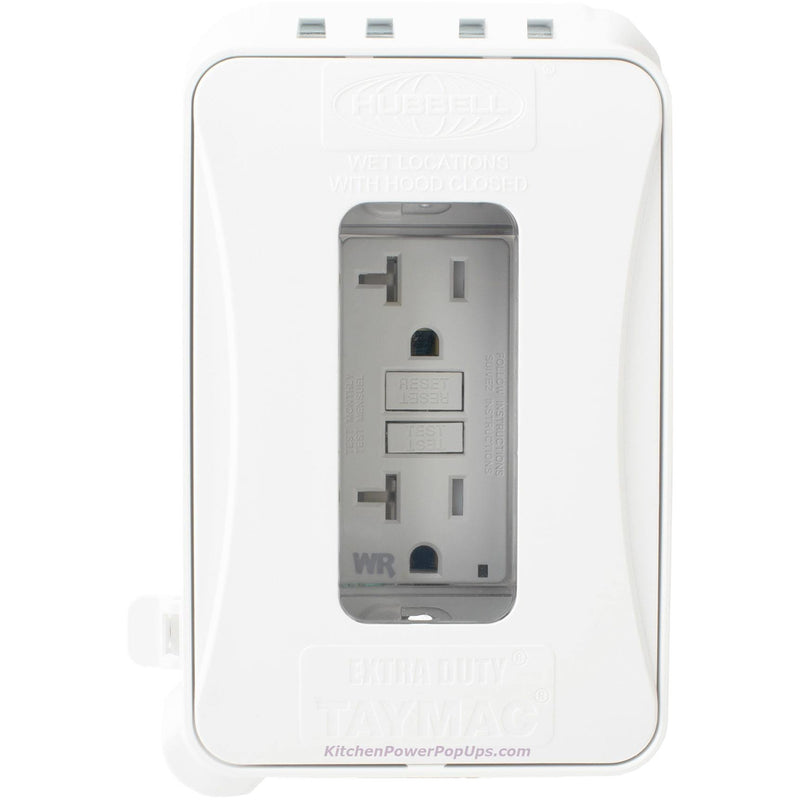 ML500W White Outdoor Weatherproof Wall Box with Matching GFCI Outlet