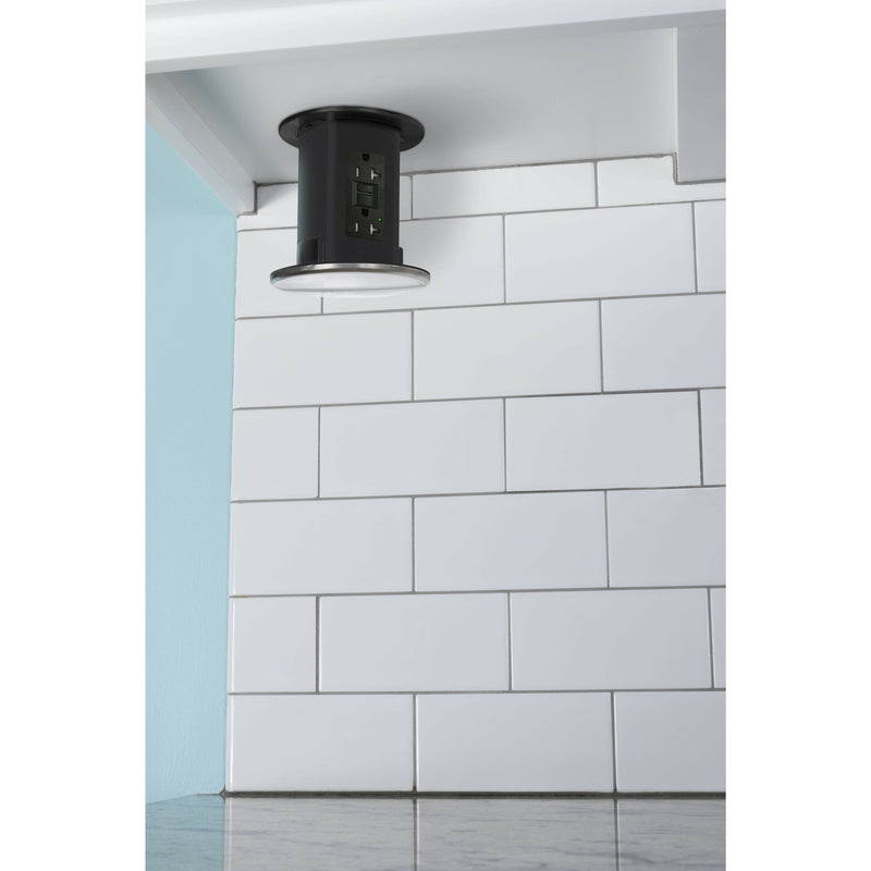 Lew Electric UCPDR-20-S Under Cabinet Hidden Pop Down GFI Power Outlet