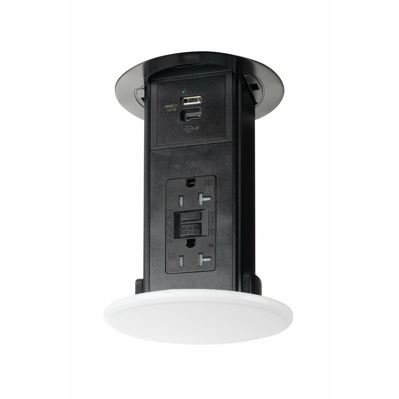 Lew Electric UCPDR-20-WT-USB-GFI Popped Down