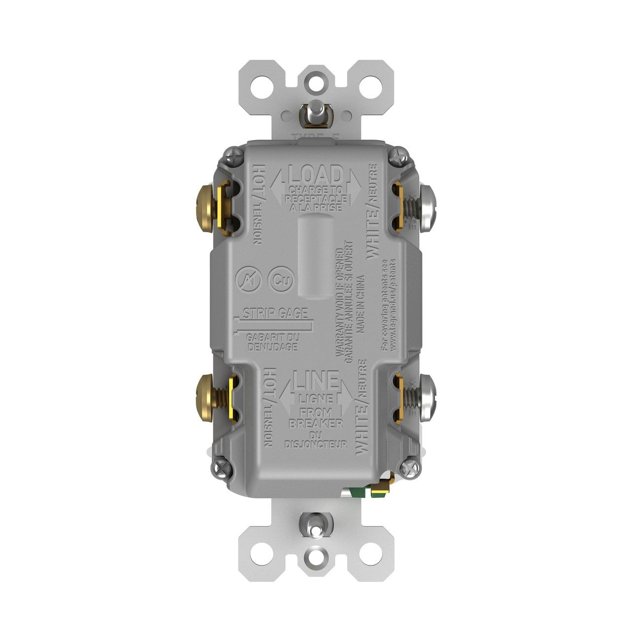 USB Wall Outlet GFCI Receptacle With Wireless Light Switch Receiver – 15A, FCC