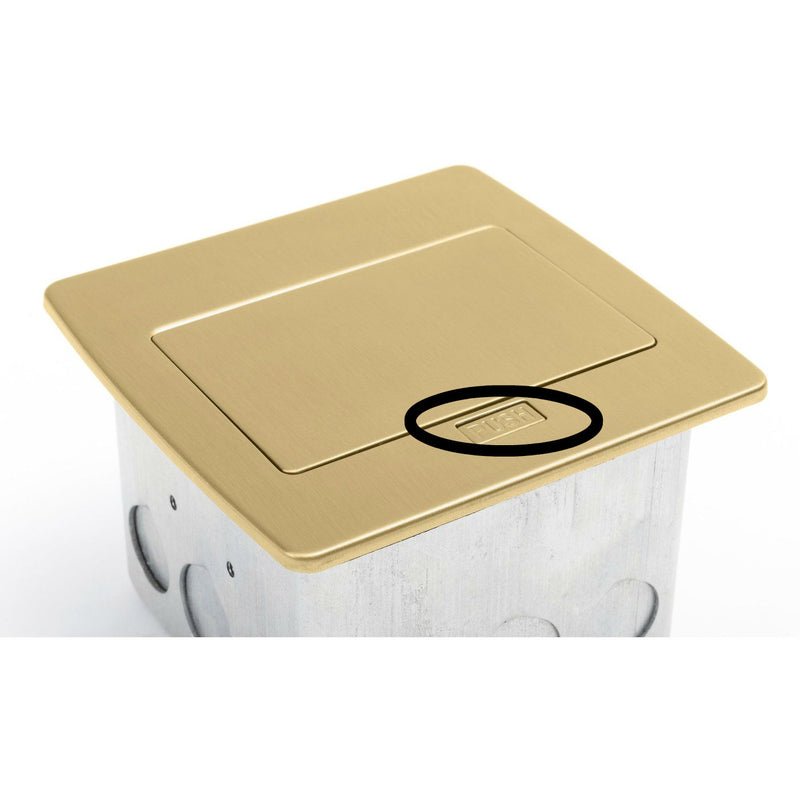 PUFP-CT Brass Rectangular Replacement Button