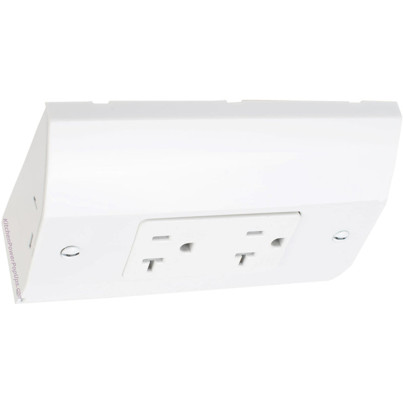 RU170W20AGFI Under Cabinet Slim Power Box, 20A Power Outlet - White