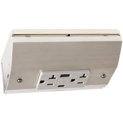 Under Cabinet Power Box, 20A Outlet, USB-A/C Charging Ports, Stainless
