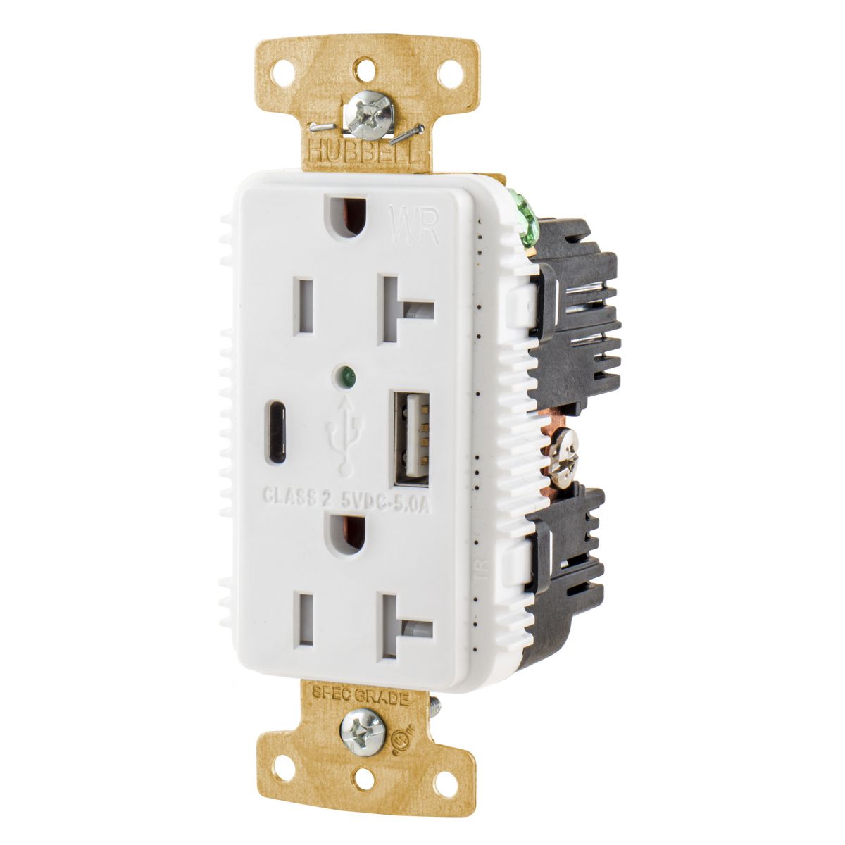 Usb In Wall Box ML500W White Outdoor Weatherproof Wall Box w/ USB-A/C Charging WR ...